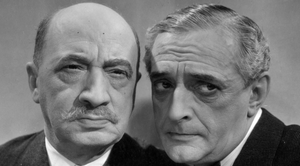  Józef Śliwicki i Józef Węgrzyn w filmie Michała Waszyńskiego "Profesor Wilczur" z 1938 roku.  