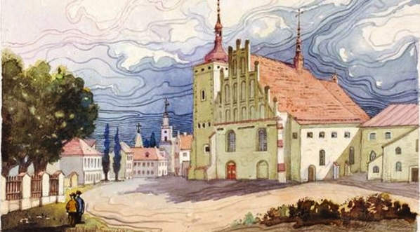  "Lublin. Kościół Wizytek, według rysunku z 1852 roku" Józefa Smolińskiego.  