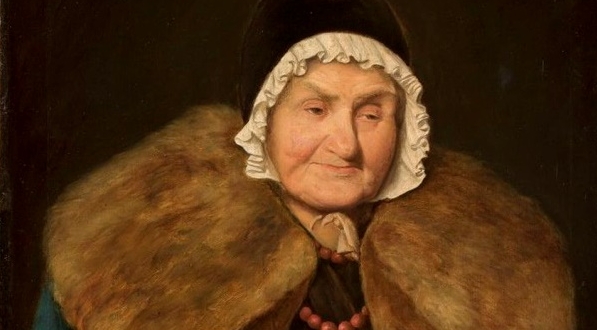  "Staruszka z różańcem" Aleksandra Kotsisa.  