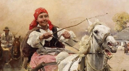  "Wesoła przejażdżka" Alfreda Wierusz-Kowalskiego.  