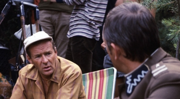  Na planie filmu Jerzego Passendorfera "Akcja Brutus" z 1970 roku.  