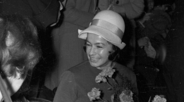  Danuta Szaflarska na premiera filmu Stanisława Różewicza "Głos z tamtego świata" 17.10.1962 r.  