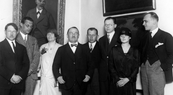  Willy Helpach podczas wizyty w Polsce w marcu 1928 roku.  