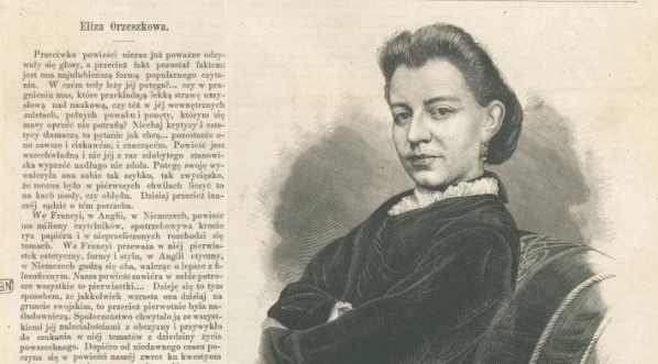  Tytułowa strona tygodnika z artykułem Elizy Orzeszkowej z jej portretem.  