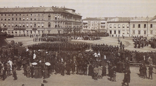  Uroczystość położenia kamienia węgielnego pod sobór św. Aleksandra Newskiego na placu Saskim 30.08.1894 r.  