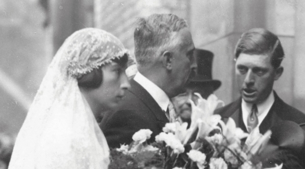  Ślub hrabiego Józefa Potockiego z księżniczką Krystyną Radziwiłł w Warszawie 8.10.1930 roku.  