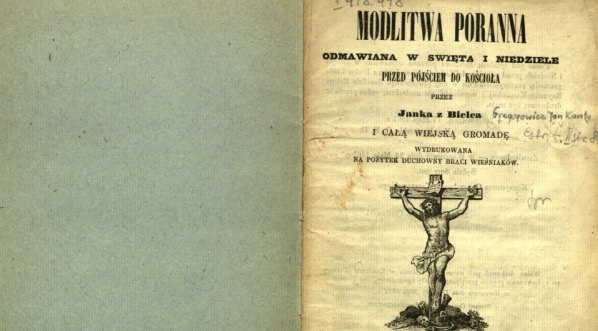  Jan Kanty Gregorowicz "Modlitwa poranna odmawiana w święta i niedzielę przed pójściem do kościoła". (strona tytułowa)  