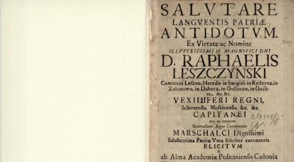  Bartłomiej Kazimierz Malicki "Salvtare langventis patriae antidotvm, ex virtute ac nomine..." (strona tytułowa)  