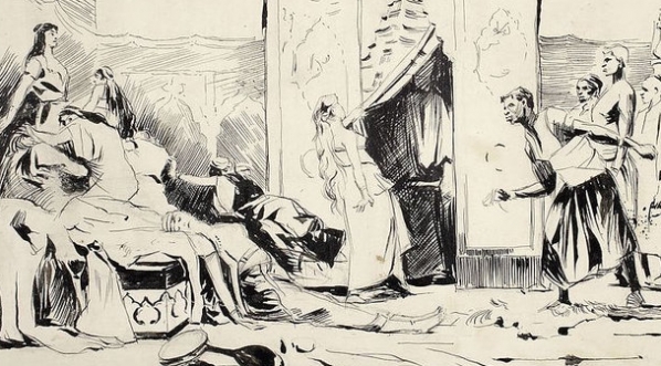  "Scena w haremie" Wacława Pawliszaka.  