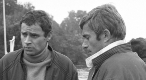  Na planie filmu Marka Piwowskiego "Rejs" z 1970 roku.  