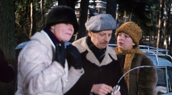  Na planie filmu Stanisława Barei "Brunet wieczorową porą" z 1976 roku.  