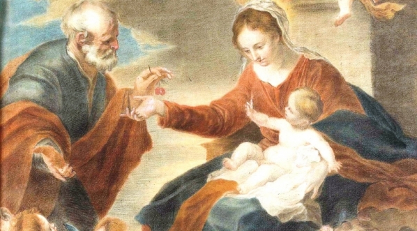  "Święta Rodzina wśród aniołków" Edmunda Perle.  