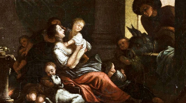  "Scena rodzinna we wnętrzu"  Jana  Niedermanna.  