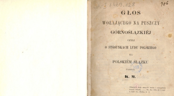  Karol Miarka "Głos wołającego na puszczy górnoślązkiéj" (strona tytułowa)  