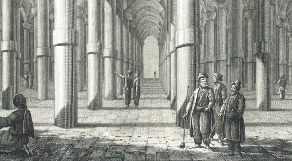  "Widok wewnętrzny Cysterny Konstantyna Wielkiego.  Szkicował E.R.  Sztychował Hammer w Dreźnie.  