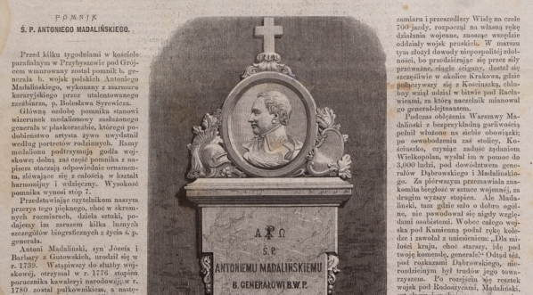  Pomnik Antoniego Madalińskiego w Przybyszewie pod Grójcem.  