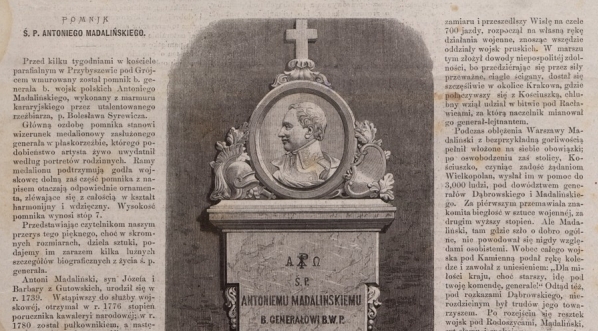  Pomnik Antoniego Madalińskiego w Przybyszewie pod Grójcem.  