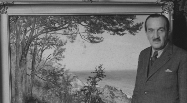  Stefan Filipkiewicz w pracowni w Krakowie.  