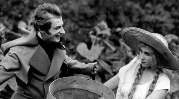  Mariusz Maszyński i Zofia Zajączkowska w filmie Ryszarda Ordyńskiego  "Pan Tadeusz" z 1928 roku.  