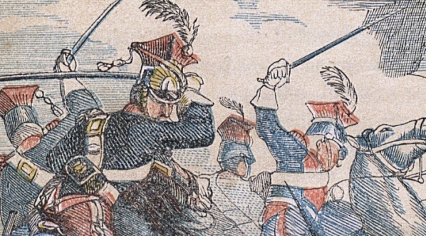  "Ułani polscy pod Sammosiera, zdobywają wąwóz, którego Francuzi wziąść nie potrafili."  