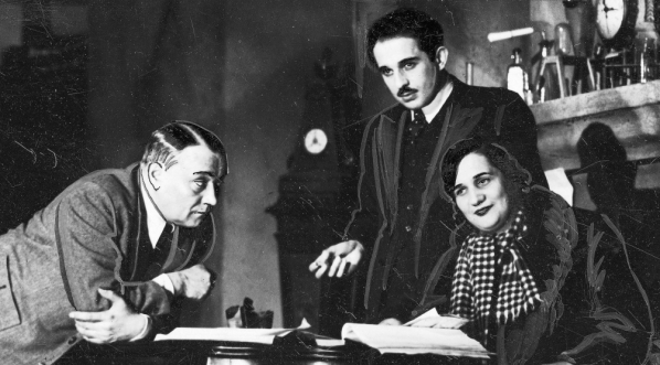  Próba przedstawienia "Płaszcz" w Teatrze Nowa Komedia w Warszawie w marcu 1934 roku.  