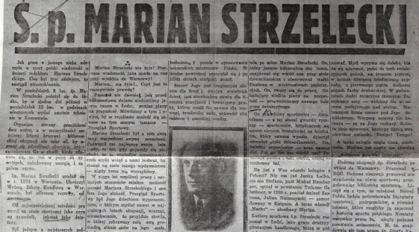  "Ś.p. Marian Strzelecki".  