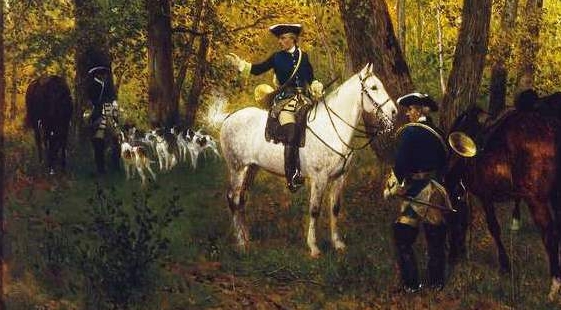  "Odpoczynek na polowaniu" Maksymiliana Gierymskiego.  