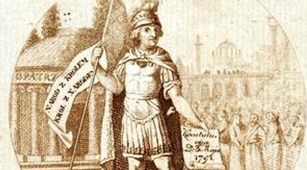  "Stanisław August z Kartą Konstytucji 3 maja" Karola Michała Grölla.  