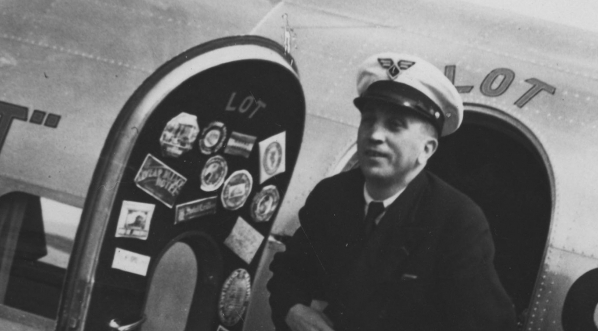  Przelot dyrektora PLL LOT Wacława Makowskiego na samolocie Lockheed L-14 Super Electra na trasie Los Angeles-Ameryka Środkowa-Ameryka Południowa-Atlantyk-Afryka-Rzym 5.06.1938 r.  