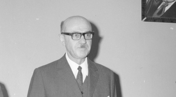  Jubileusz Stanisława Sidowskiego - prezesa Zarządu Warszawskiej Spółdzielni Spożywców "Społem". (fot. Grażyna Rutowska, kwiecień 1967 r.)  