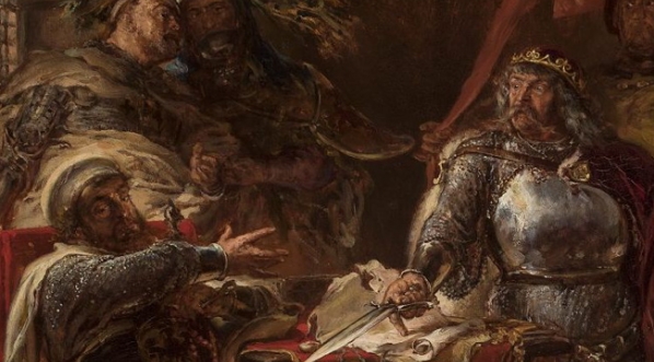  "Król Władysław Łokietek zrywa układy z Krzyżakami" Jana Matejki.  