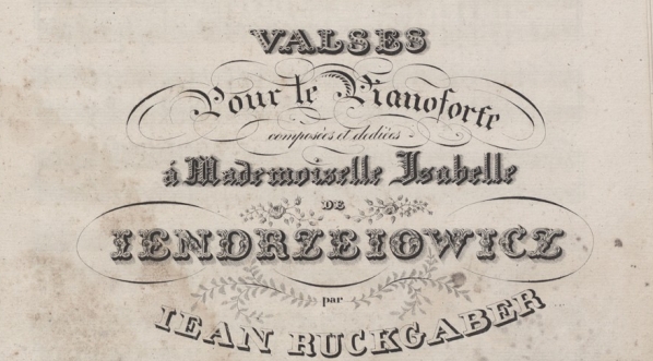  Jan Ruckgaber "Valses: pour le piano-forte: op. 17" (strona tytułowa)  