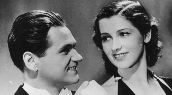  Eugeniusz Bodo i Helena Grossówna w filmie Leona Trystana "Dwa dni w raju" z  1936 roku.  