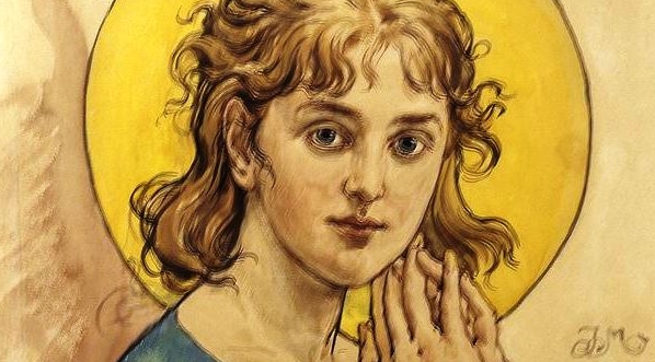  "Popiersie  Anioła, projekt polichromii do kościoła Mariackiego w Krakowie"  Jan Matejki.  