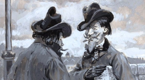  "Spotkanie malarzy pod Kolumną Zygmunta" Józefa Rapackiego.  