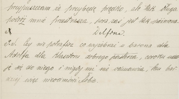  List Delfiny Potockiej (fragment)  