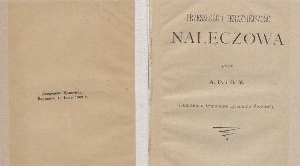  Antoni Arkadiusz Puławski "Przeszłość i teraźniejszość Nałęczowa" (strona tytułowa)  