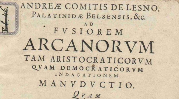  Andrzej Leszczyński "Andreae Comitis de Lesno ..." (strona tytułowa)  