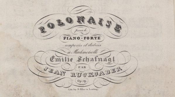  Jan Ruckgaber "Polonaise: pour le piano-forte: op. 19" (strona tytułowa)  