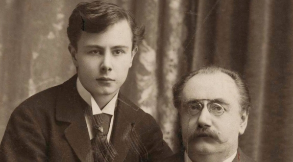  Portret Kazimierza Hofmanna (1842-1911), pianisty, kompozytora, pedagoga, z synem Józefem Hofmannem (1876-1957), pianistą i kompozytorem.  