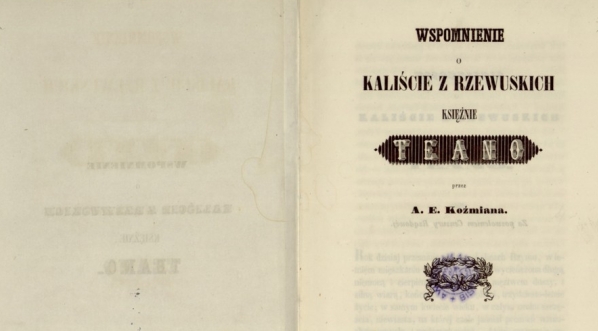  Andrzej Edward Koźmian, "Wspomnienie o Kaliście z Rzewuskich księżnie Teano" (strona tytułowa)  