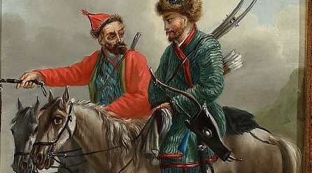  "Dwaj jeźdźcy kałmuccy" Aleksandra Orłowskiego.  