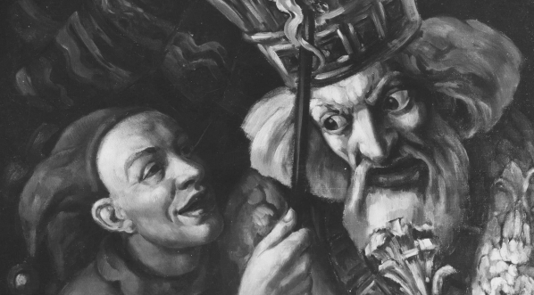  Fotografia obrazu Jana Szancera "Ciężar korony".  