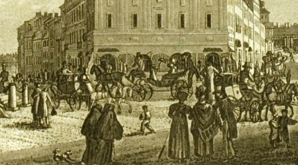  "Widok Krakowskiego Przedmieścia w Warszawie".  