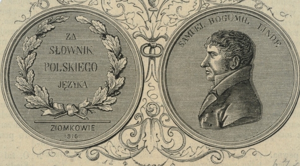  Medal ofiarowany Lindemu, za słownik języka polskiego  