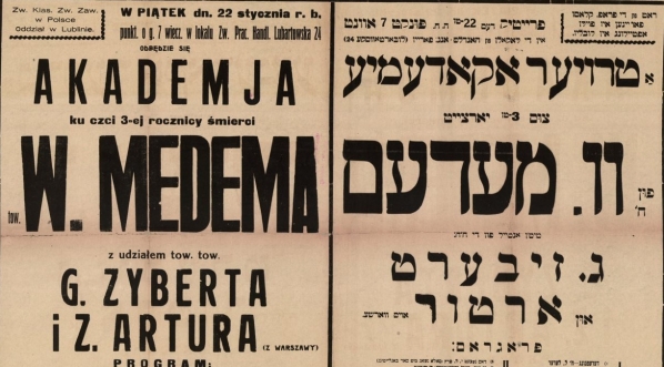  Afisz akademii ku czci Włodzimierza Medema  