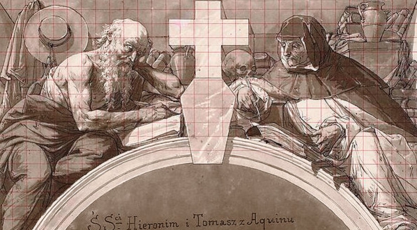  "Święci Hieronim i Tomasz z Akwinu"   Jana Michała Strzałeckiego.  