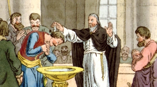  II. Rok 965. (Książę Mieczysław I przyjmuje chrzest w Gnieźnie).  