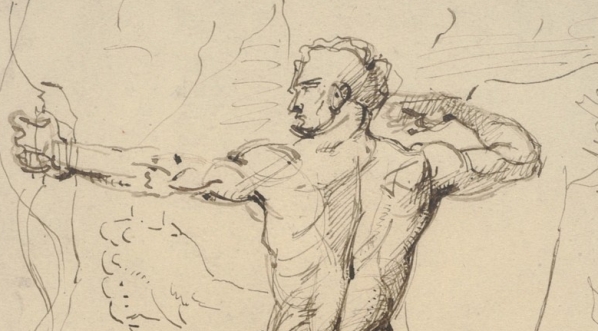  Cyprian Kamil Norwid, szkice postaci łucznika(1868 r.)  