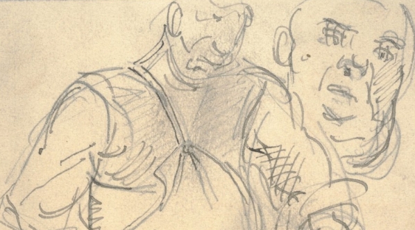  Cyprian Kamil Norwid, studium postaci mężczyzny w fartuchu  (1841-1883 r.)  